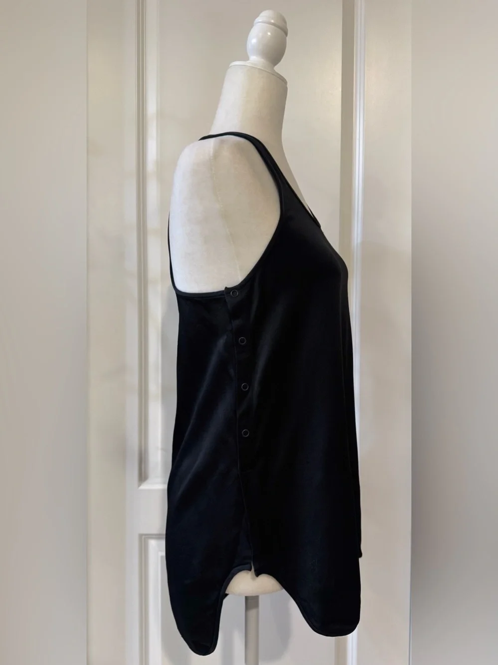 Theory Prestia Black Sleeveless Tunic Racerback Tank Top
